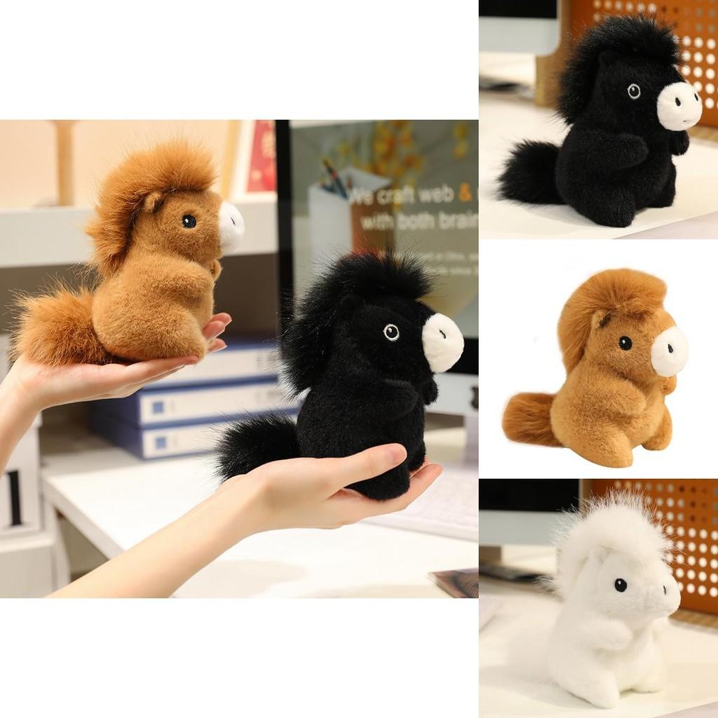 Plush Pony Stuffed Animal Toy For Kids And Girls Gift Decor Office Desk Companion