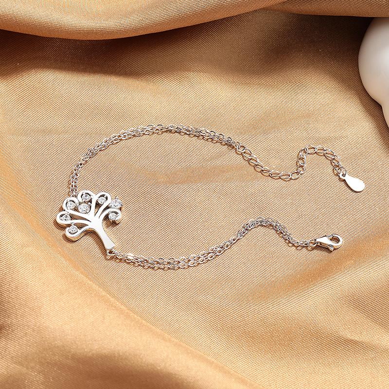 Mirror Jewelry Exquisite High-End Tree Of Life Bracelet, Female Niche Light Luxury Zircon Big Tree Jewelry