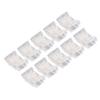 10Pcs COB LED Strip to Wire Connector 4Pin 10mm Transparent Solderless LED Adapter Connectors for Home School Office