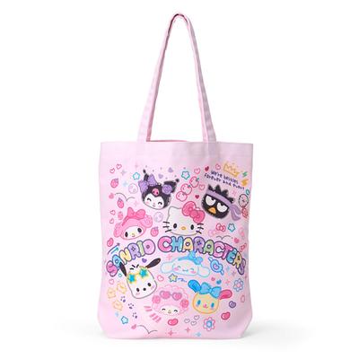Tote Bag Academy Sparkling Sanrio Characters A4 Size Suitable for Ages 3 and Up 125172 (#Sanrio Festival) Polyester/Cotton