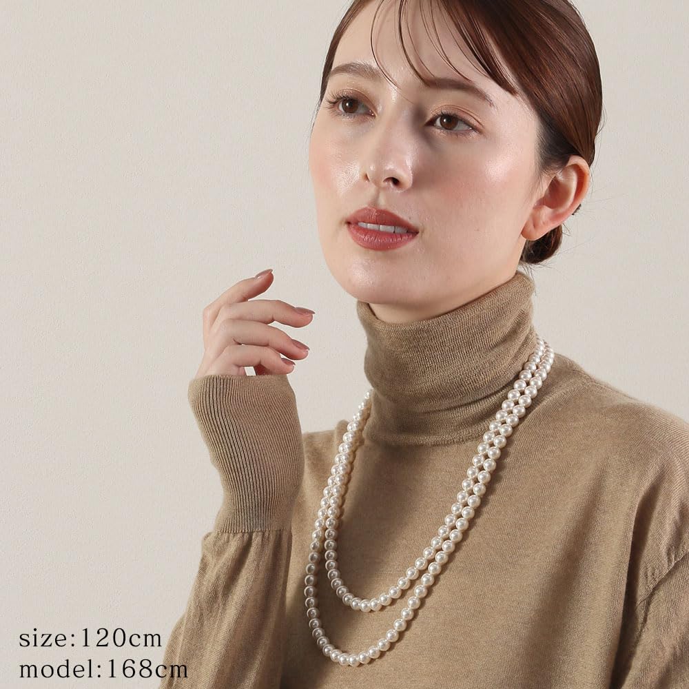 Pearl Made in Grand Ceremonial Long Brand Warranty [VOTRE COUTURE] Necklace, Japan, Premium, Formal, Occasions, Wedding, 120cm, 10-Year