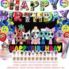 DANDY's World Theme Birthday Disposable Tableware Plate Banner Backdrop Cups Napkins Party Decor Balloon Cake Topper Gifts Props