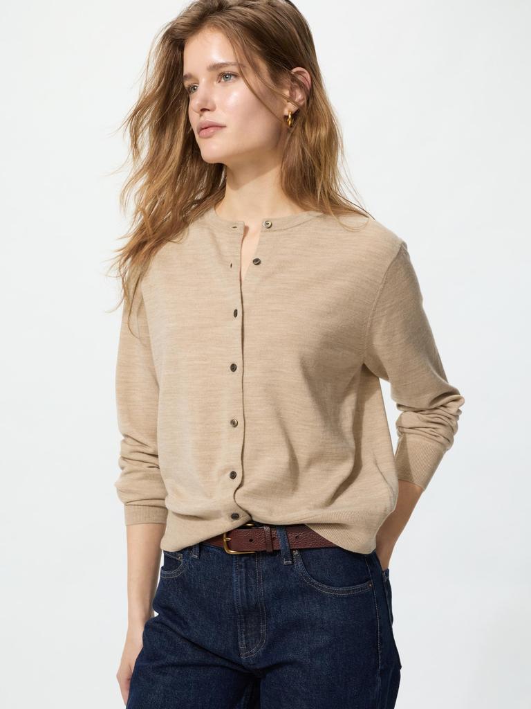 Uniqlo Merino Crew Neck Cardigan