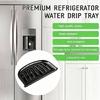 Removable Refrigerator Dispenser Collection Tray, Plastic Replacement Tray with Slotted Top for Kitchen Water or Ice Use and Daily Cleanup