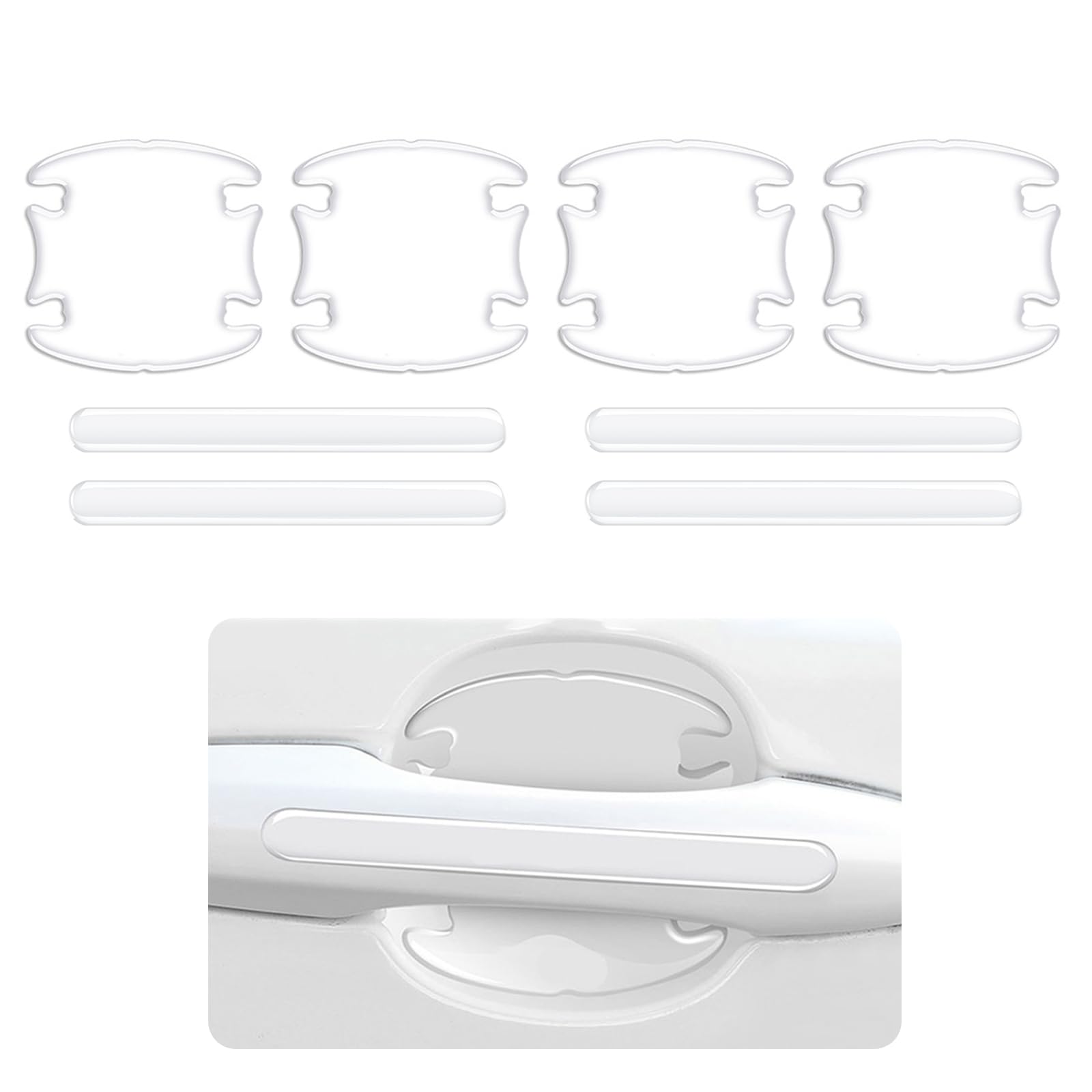 

BaraRose Door Handle Protector for Cars, Set of 8, Universal Fit for Many Vehicles, standard