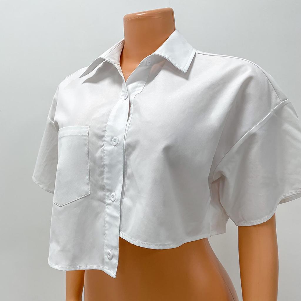 European & American Women's Fashion Casual Irregular Short-Sleeve Shirt - Summer New Arrival