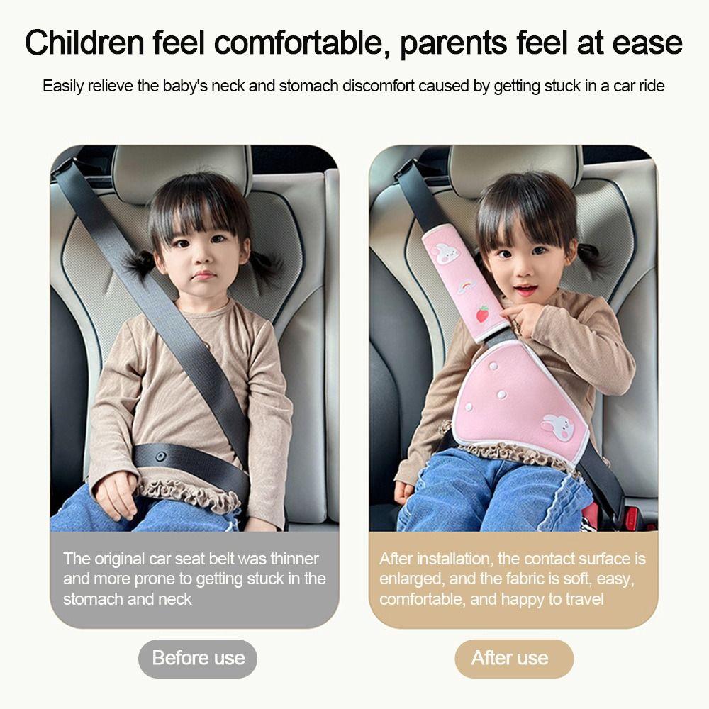 1/2Pcs Adjustable Car Seat Belt Cover Shoulder Protector Soft Shoulder Guard Cartoon Cosy Car Safety Belt Shoulder Pad Kids