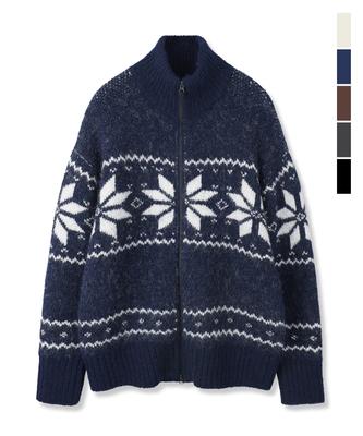 Avandress Snowfield Jacquard Knit Zip-Up_5Colors