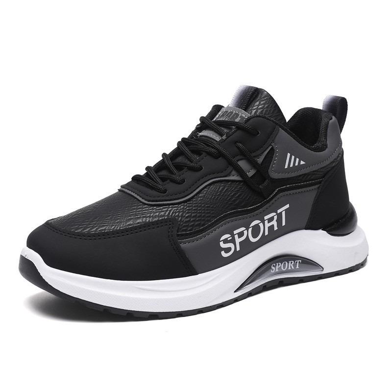Men's Shoes Spring and Autumn Thick-soled Breathable Casual Shoes Green Student Low-top Running Shoes Lightweight and Comfortable Sports Shoes
