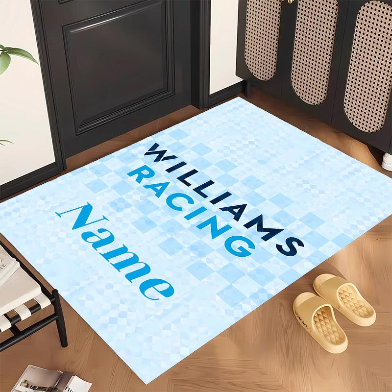 Williams Racing (1) Personalized Name Office Carpet Stylish Decor for Living Room Bedroom Kitchen