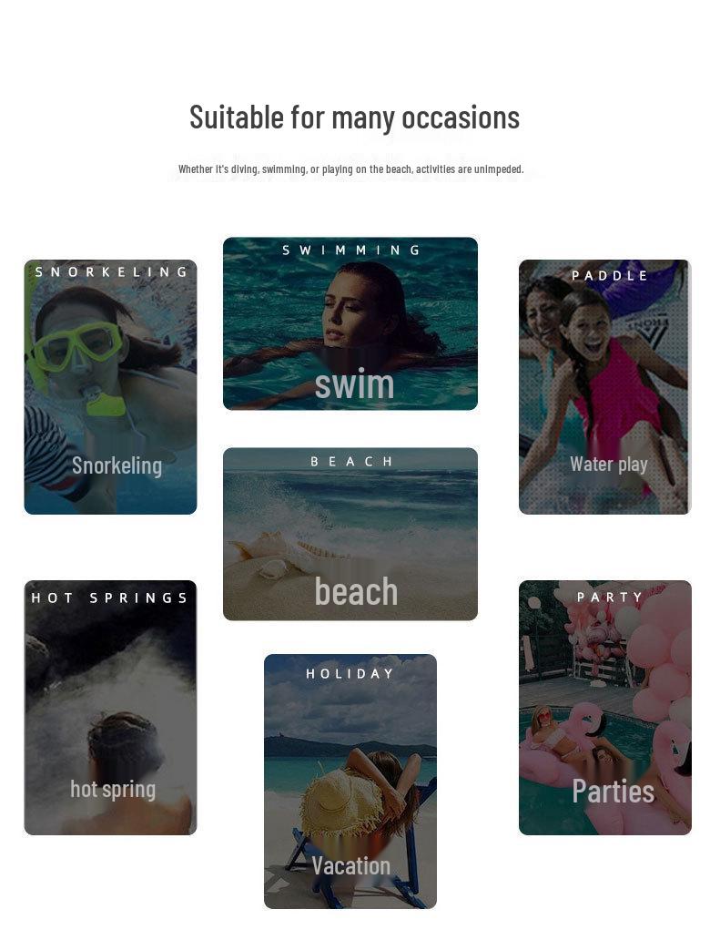 Women's Three-Piece Bikini: Loose, Long, Conservative Style for Teens, Featuring Belly Coverage and Slimming Effect, Perfect for Hot Springs.