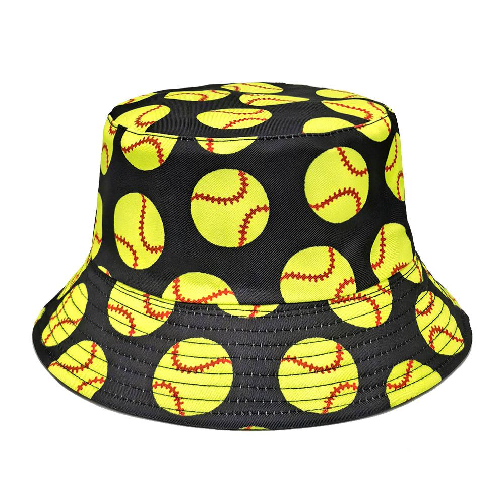 Baseball Pattern Print Bucket Hats , Women Men Summer Outdoor Sunscreen Panama , Baseball Game Party Celebration Decorative Hat