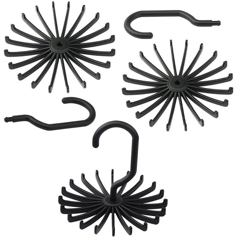 Belt Hanger Scarf Tie Rack Holder for Closet 360 Degree Rotating Clothes Hangers with 18 Claws for Hanging Scarf Towels