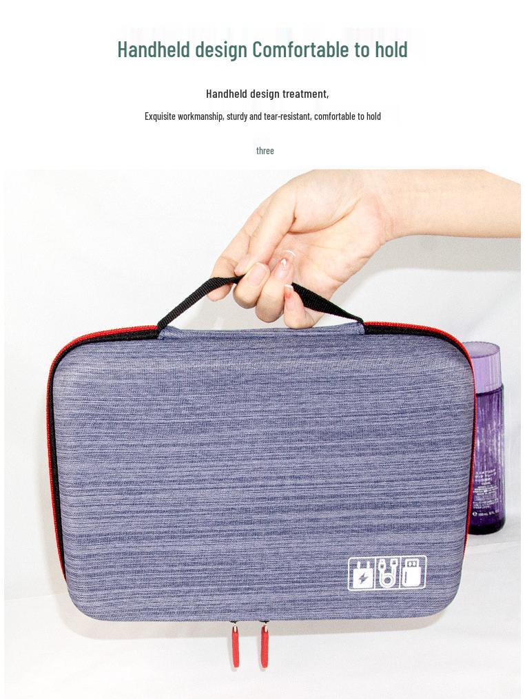 Multifunctional Waterproof & Drop-Resistant Storage Bag for Cables, Earphones, Power Banks & Mobile Accessories