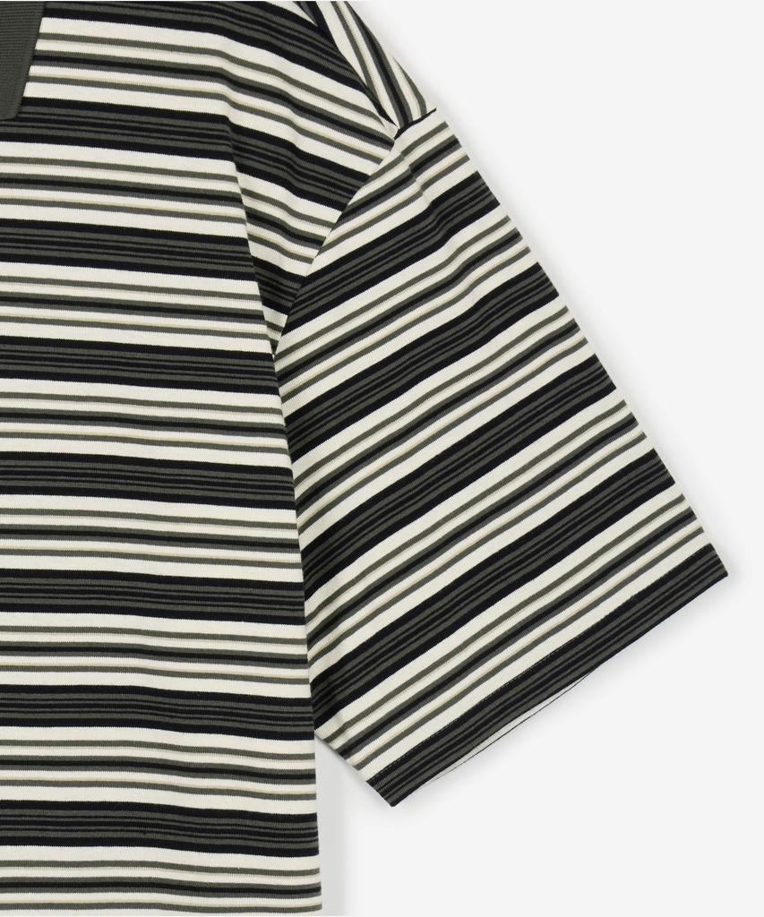Tienjiti Stripe Polo (Khaki) Tnts6E207K2