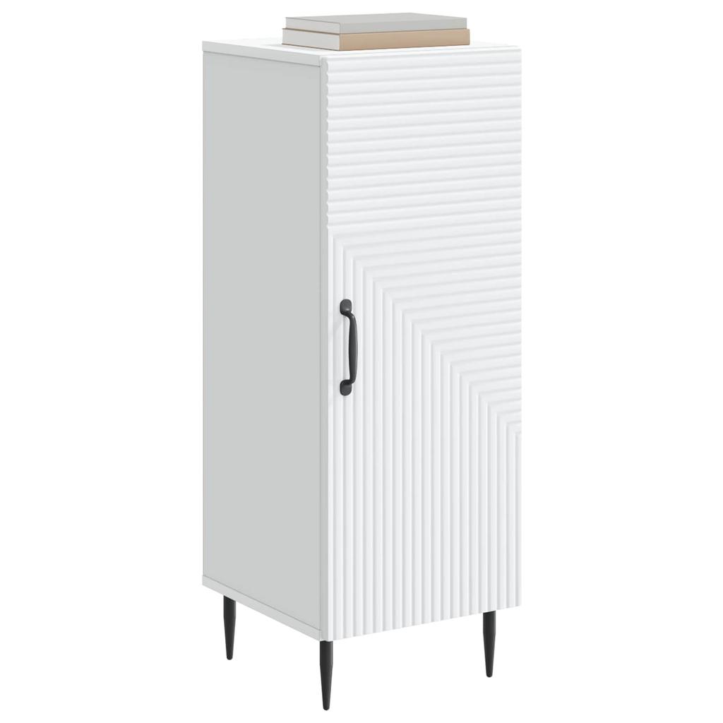 Sideboard White 33 X 34.5 X 89.5 Cm Particleboard