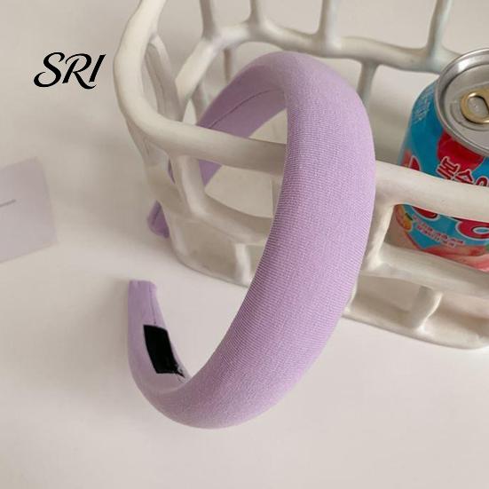Korean Style Headband Women Comfortable Fit Thickened Sponge Filling Hair Hoop Non-strangling Candy Color Head Shape Fitting Accessory Padded