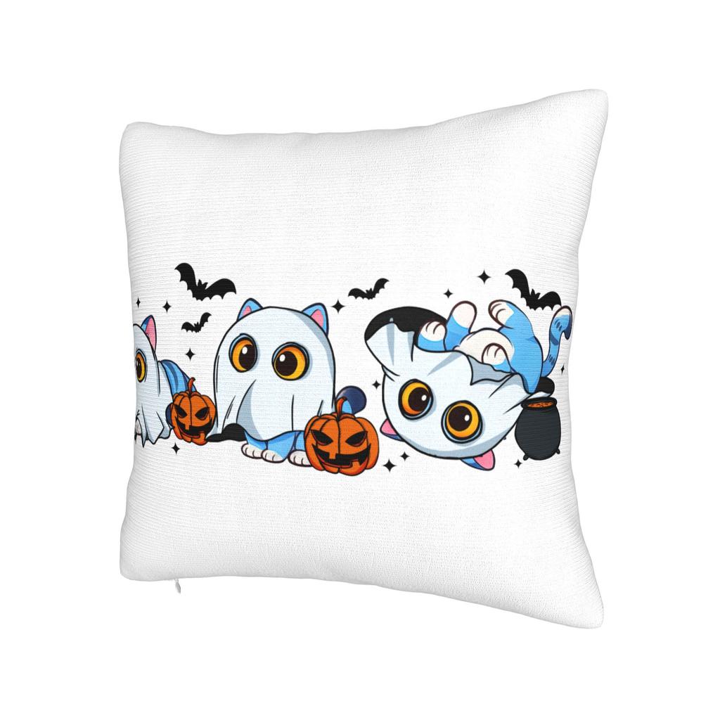 KPop Demon Hunters Halloween BlueTiger Pillowcase Printed Polyester Cushion Cover Decoration  Throw Pillow Case Cover Home
