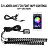Car  Atmosphere RGB Strip LED Light Bar Lights USB APP With Remote Control Music Rhythm Flashing LampsInterior Car Decorative