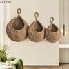 Crochet Fruit Mesh Bag Home Decoration Wall Hanging Cotton Rope Woven Mesh Bag Living Room Wall Display Handmade Woven Crafts