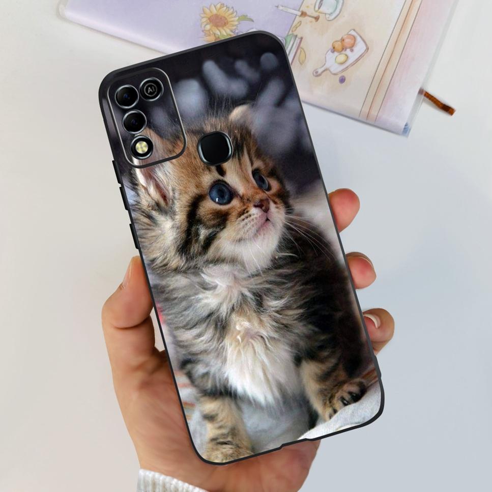 For Infinix Hot 11 Play 6.82" Soft Silicone Phone Cases For Infinix Hot 11 Play 11play 10Play Cover Luxury Flowers Funda Capa