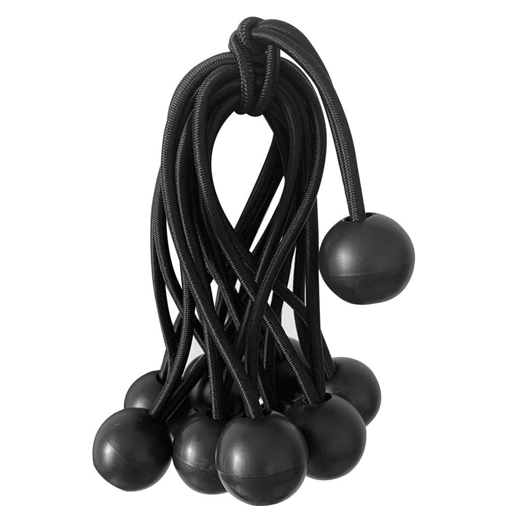 

12pcs Outdoor Camping Binding Belt Elastic Ball Canopy Buckle Tent Fixing Ropes Fixed Strap Camping Supplies чёрный