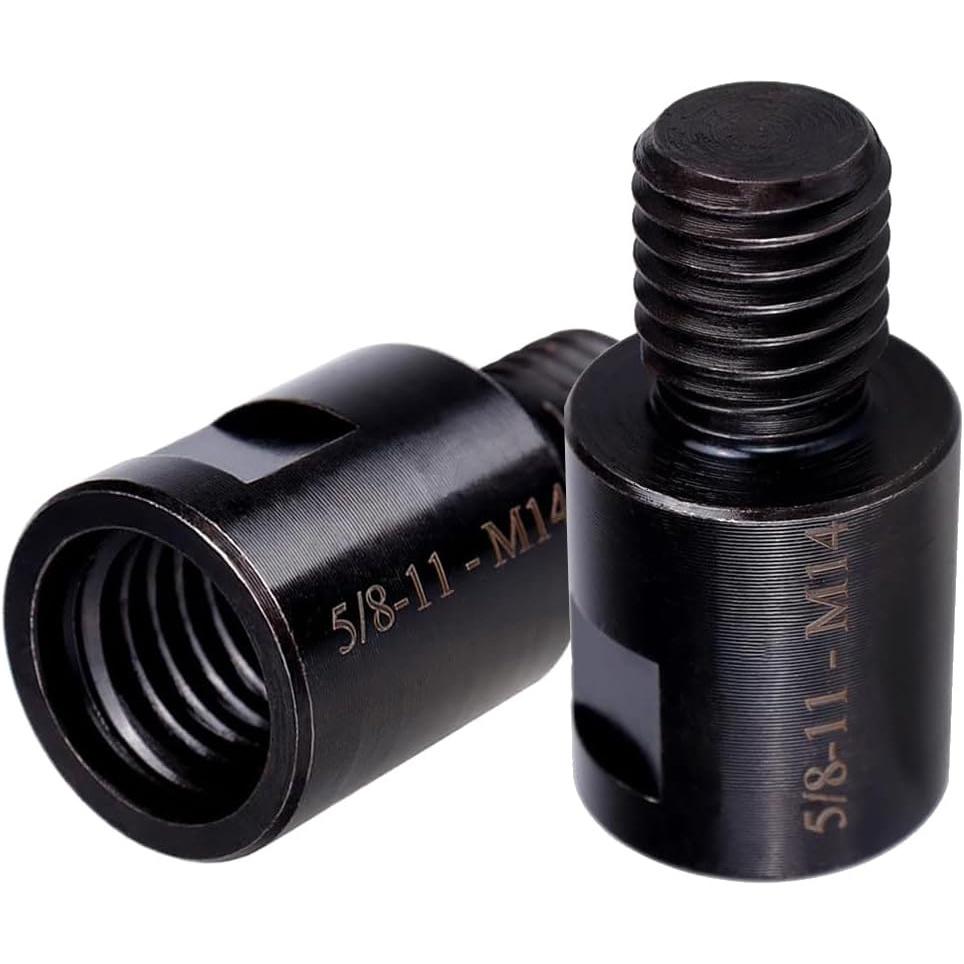 2pcs Metal Thread Adapter Set,5/8"-11 Female To M14/M10 Male,Drill Bit Polisher Interface Connector,No Electricity Required