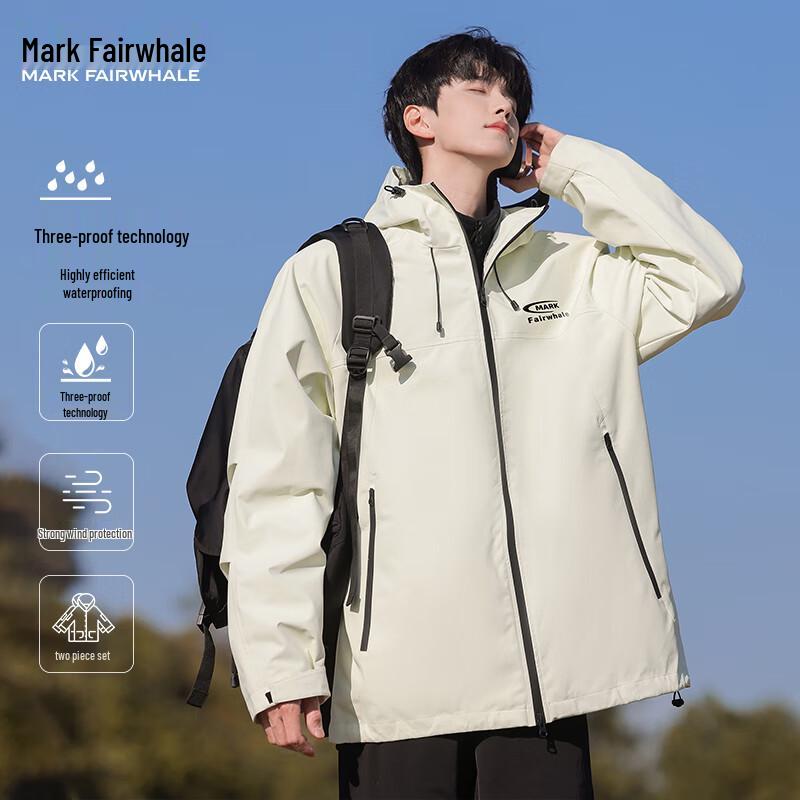 Mark Fairwhale Men's 3-in-1 Windproof Waterproof Outdoor Jacket