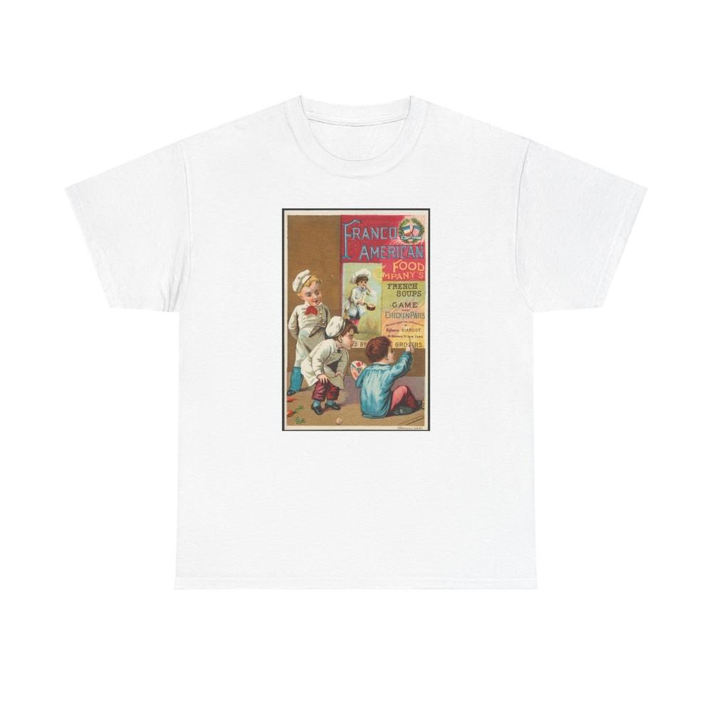 Vintage Advertising Franco American Unisex Tshirt Tops Tee, Retro Graphic Tshirt, Classic