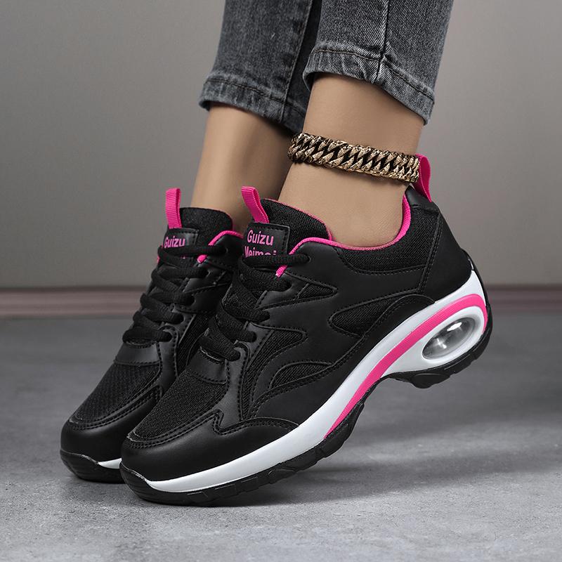 2025 New Comfortable Casual Breathable Mesh Cushion Height Increasing Running Shoes with Non-Slip Soft Sole 35-42 Sports Shoes