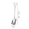 Vintage Shovel Design Stainless Steel Coffee Spoon Creative Ice Cream Cake Watermelon Dessert Multipurpose Kitchen Tool Unique