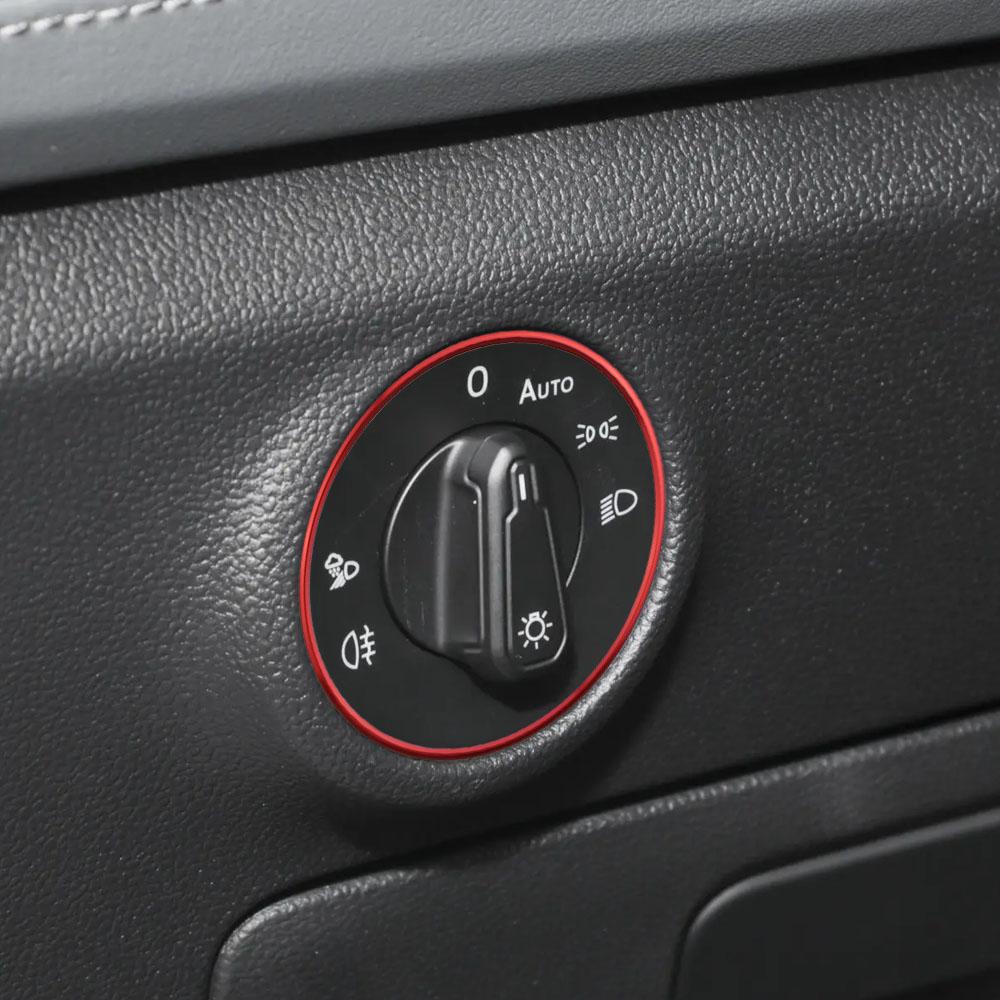 For Skoda Rapid 2013-2025 Octavia 2013-2016 Scala 2019-2025 Fibia 2011-2020 Citigo 2013-2025 Headlight Switch Knob Sticker Ring