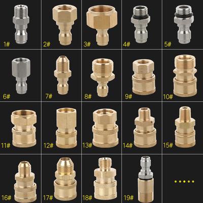 1/4" Schnellkupplungsadapter-Auto-Reinigungswasch-Hochdruckreiniger-Anschluss 1#~19#