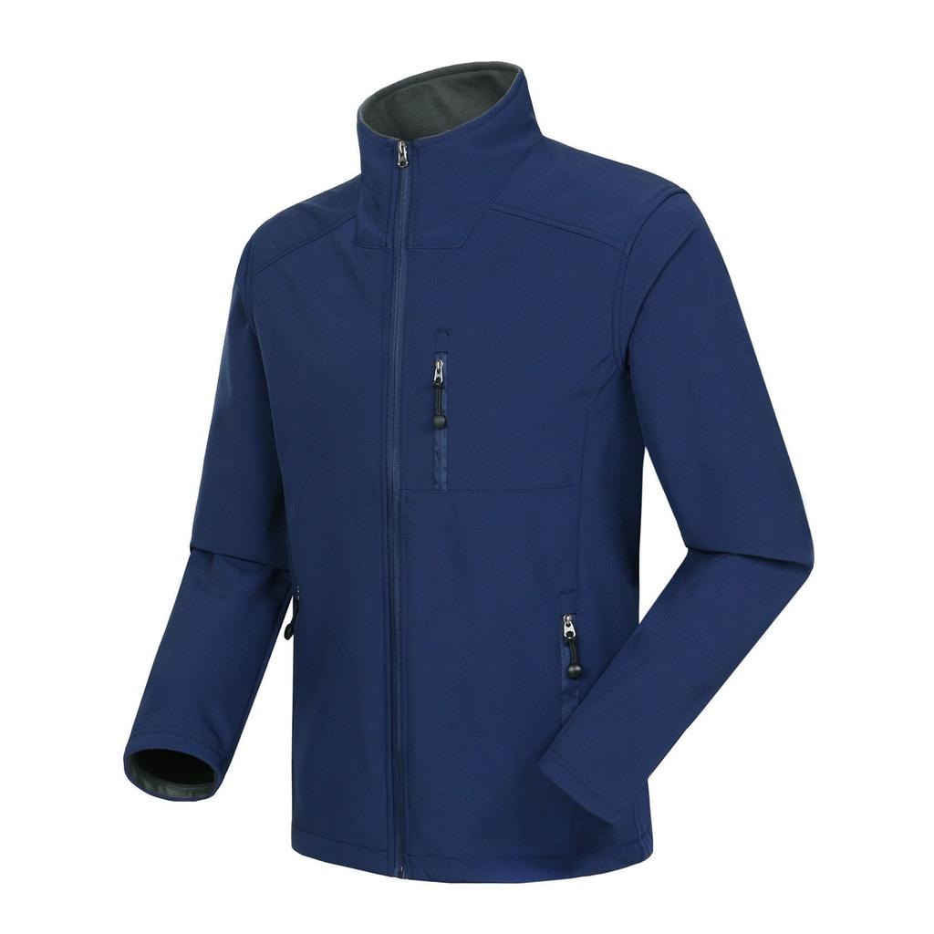 Outdoor Softshell Kleidung Herren Winddicht Wasserdicht Warm Einlagig Jacke Oberteil Stehkragen Freizeitjacke Jacke