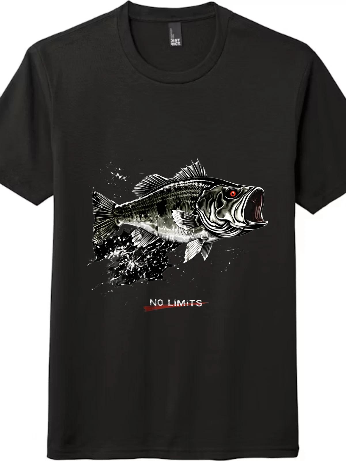 Унисекс Повседневная футболка для ловли басса - Повседневная футболка для активного отдыха S