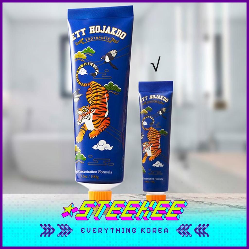ETT HOJAKDO Tiefenreinigende Fluorid Anti-Karies Zahnpasta Tragbare Reisegröße 30g von Steekee Korea 4043