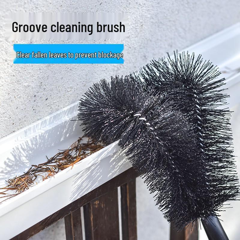 Long-Handle Roof and Gutter Cleaning Brush for Leaves