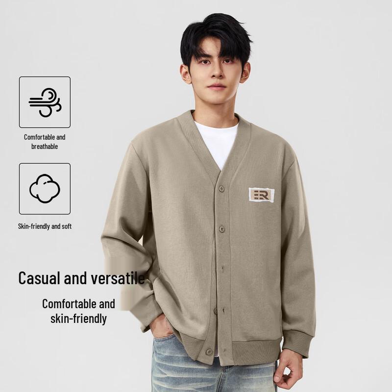 Baleno Men's V-Neck Loose Knit Cardigan
