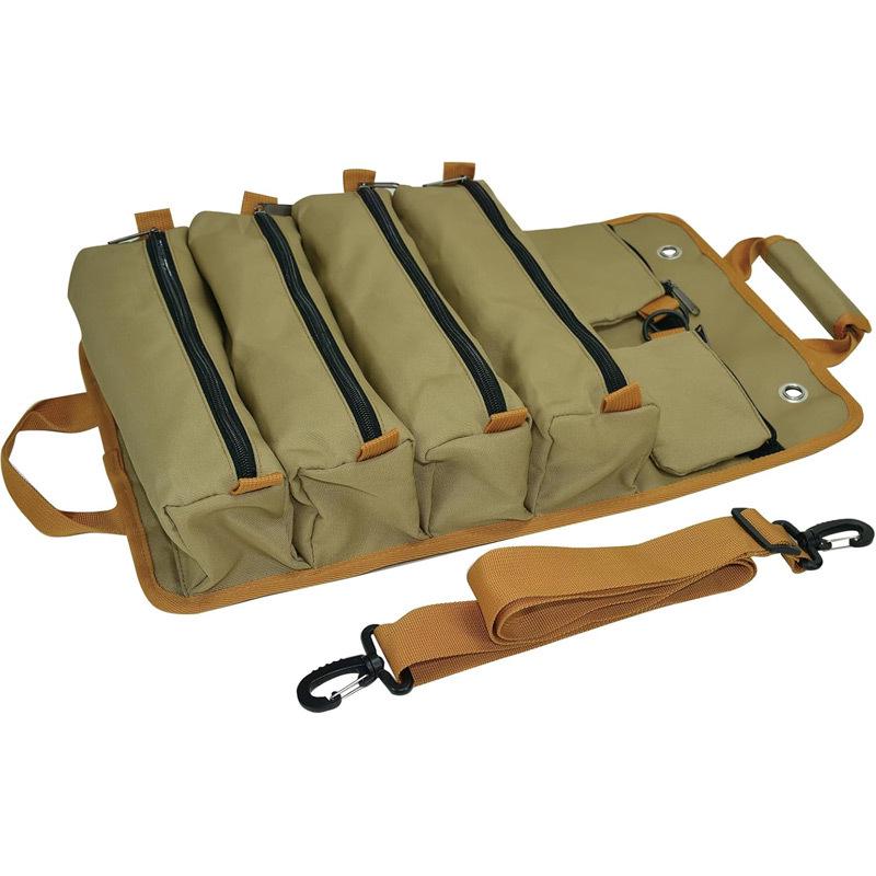 Outdoor Multifunctional Tool Bag: Roll-up Storage for Ground Nails & Wind Rope