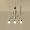 Edison chandelier 3 black