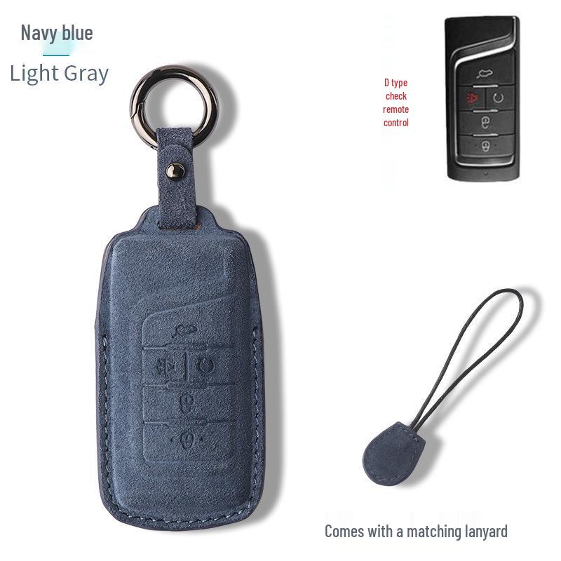 Compatible Key Case for GAC AION Y & Trumpchi GS Models (GS3, GS4, GS5, GS6m) with Suede Shell and Buckle Design