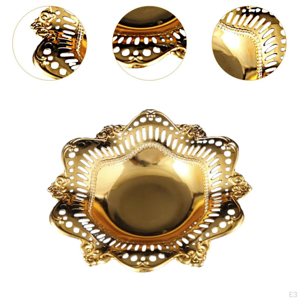 Zlatý servírovací tác Stojan na dort Držák na prsteny