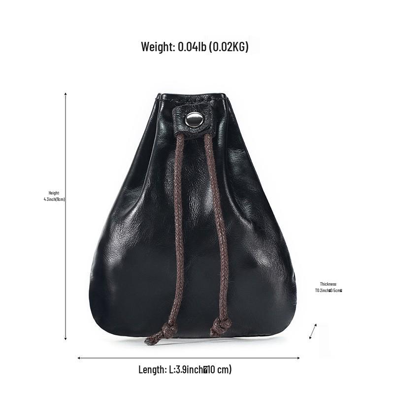 Vintage Handmade Genuine Leather Jewelry & Coin Purse