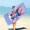 1Pc Stitch Heart Print Beach Towel Microfiber Beach Towel Thin Absorbent For Beach Swimming Yoga Bath Sports 091783