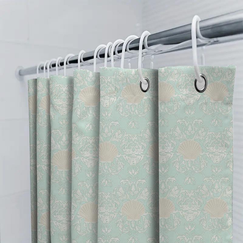 Vintage Pattern Shower Curtain Blue White Bath Decor Liner Home Decoration Waterproof Bathroom Accessories XH302759