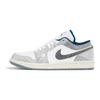 Jordan Air Jordan 1 Cushioning, Wear Resistant Low Top Vintage Basketball Shoes Unisex Gray White FN5214-141(Team210-)