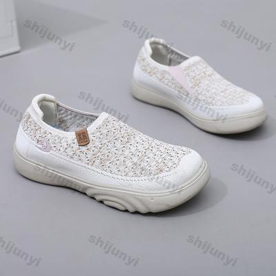 Fashion Women Lightweight Flats Walking Shoes Spring Casual Soft Soles Comfortable Slip-on  Shoes Woman Thick Soles Non-slip Casual Shoe