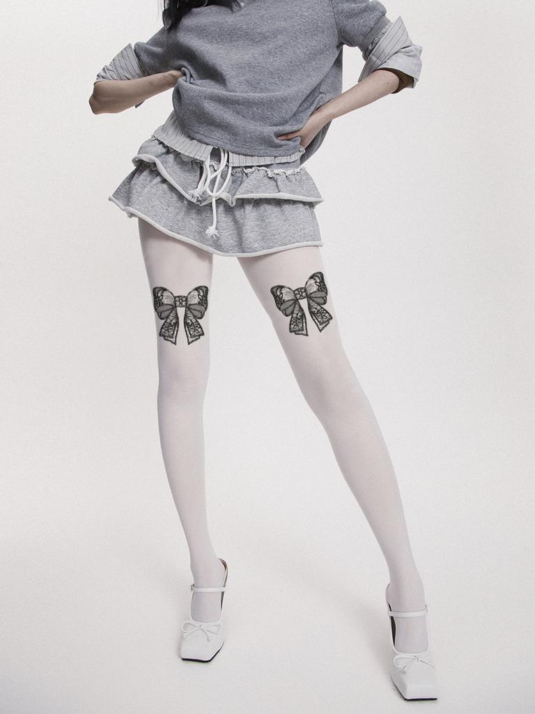 Cat Print Velvet Tights With Hip Lifting And Slimming For Casual Women