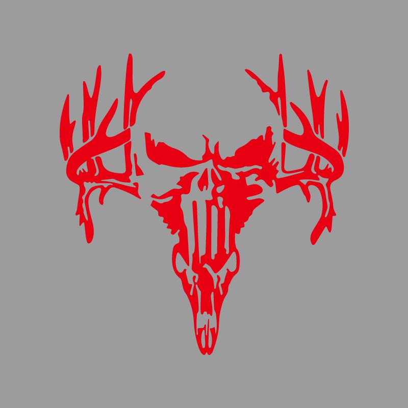 Antler Splicing Skull Decals & Bumper Creative&funny Stickers for Cartoon Fans&lover,high Quality for Car Trucks Motorcycles