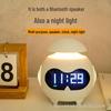 Bluetooth Speaker Alarm Clock with Memory and 7-Color Mood Lamp